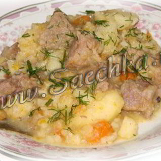Баранина тушеная