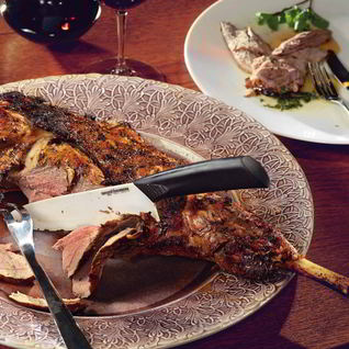 Баранья нога с мятным соусом