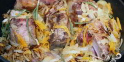 бараньи ребрышки с рисом