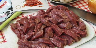 бефстроганов из телятины с шампиньонами