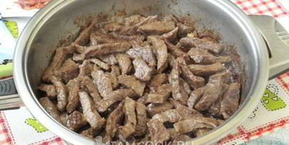 бефстроганов из телятины с шампиньонами