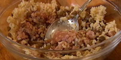 биточки из риса, перловки и чечевицы