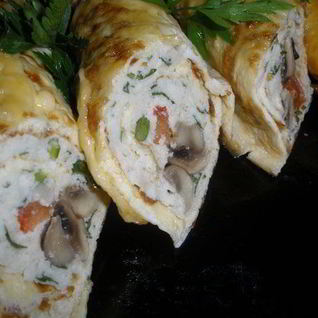 Бризольки с курицей и грибами