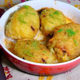 Фаршированные грудки в картофельной шубе