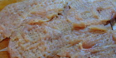 фаршированные грудки в картофельной шубе