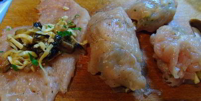 фаршированные грудки в картофельной шубе