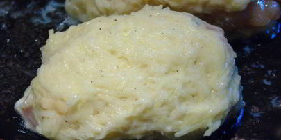 фаршированные грудки в картофельной шубе