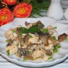 Рецепт Филе индейки с грибами в духовке