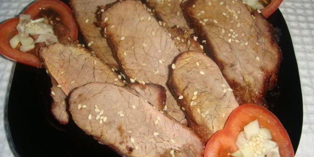 Рецепт говядина с медом и кунжутом