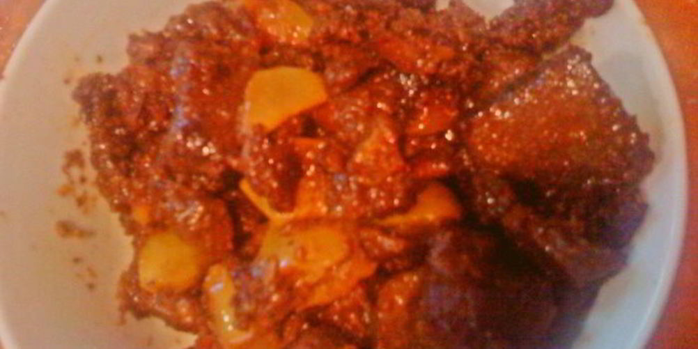 Рецепт говядина с яблоками