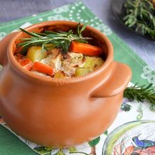 Рецепт Индейка в горшочках