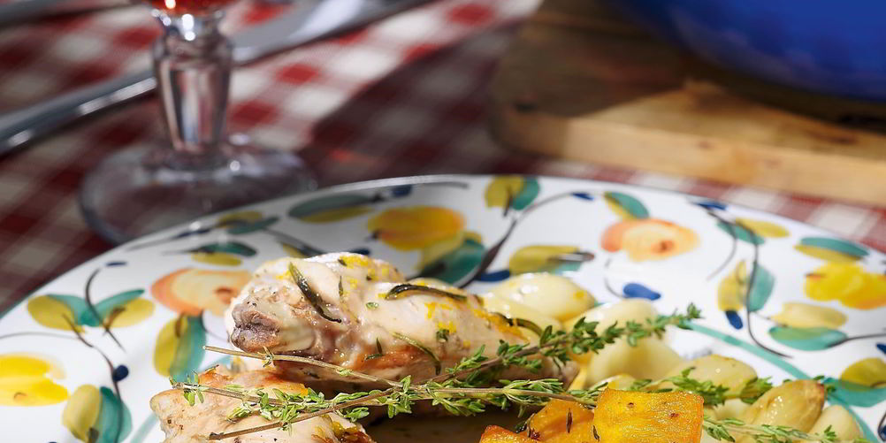 Рецепт кролик с тыквой в апельсиновом соусе