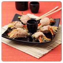 Рецепт Куриные крылышки, фаршированные овощами