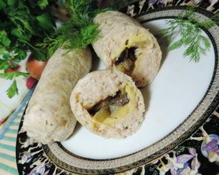 Куриные сардельки с сюрпризом