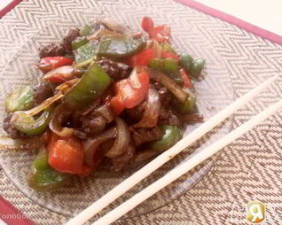 Куриные сердечки с овощами по-китайски