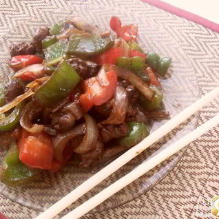 Куриные сердечки с овощами по-китайски