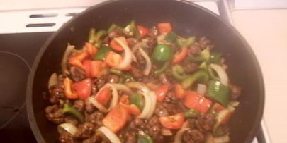 куриные сердечки с овощами по-китайски