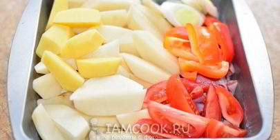 куриные желудки в духовке с картошкой