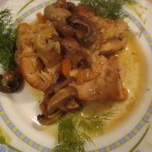 Рецепт Курица с грибами в ананасовом соусе