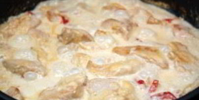 курица в сливках