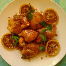Рецепт Лимонная курица под соусом