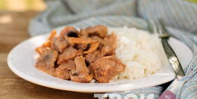 мясо с грибами в мультиварке