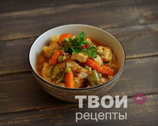 Мясо с овощами в мультиварке