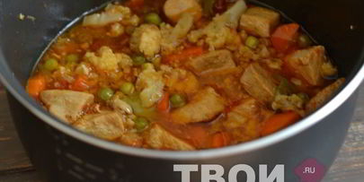 мясо с овощами в мультиварке