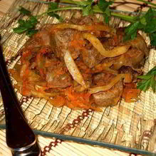 Рецепт Мясо тушеное с сельдереем
