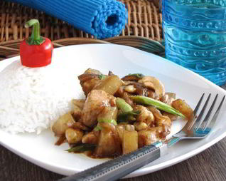 Острая курица с кешью