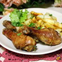 Рецепт Остро-сладкие куриные ножки, запеченные в микроволновке