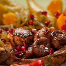 Рецепт Поджарка из баранины с солеными овощами