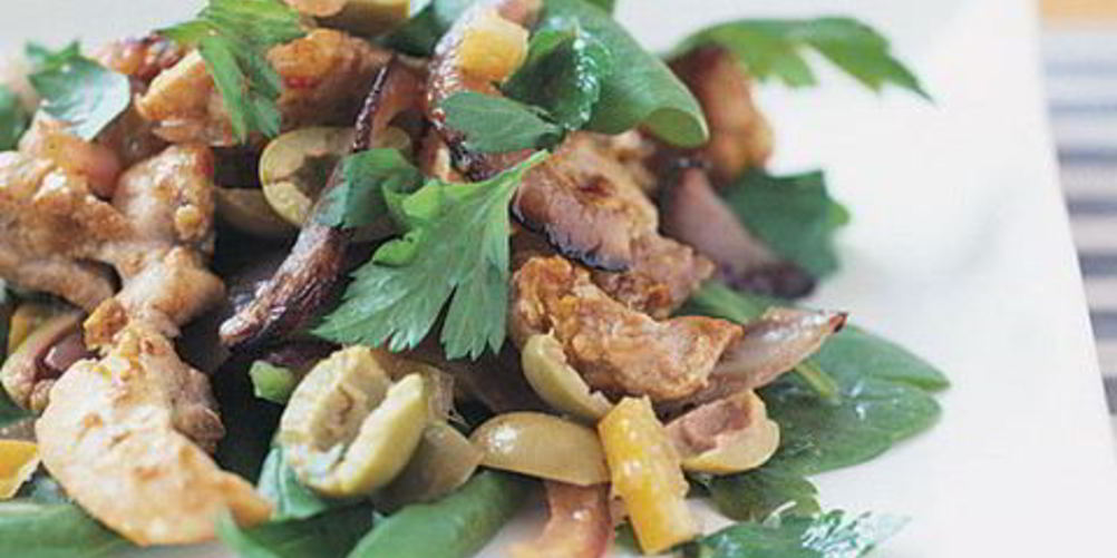 Рецепт пряная курица с лимонной заправкой