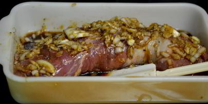 свинина с глазурью из лайма