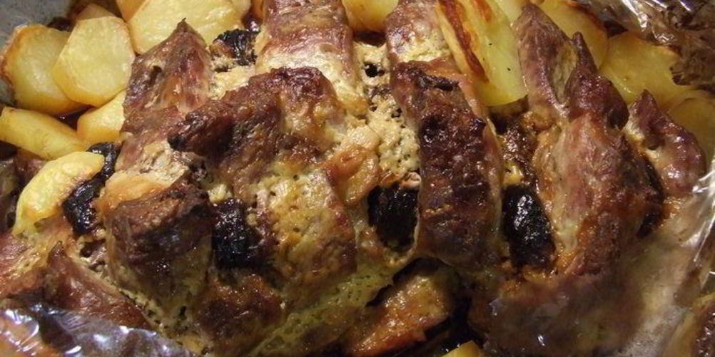 Рецепт свинина в горчичном соусе с черносливом