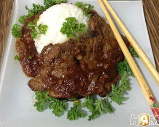 Свиные отбивные с имбирным соусом