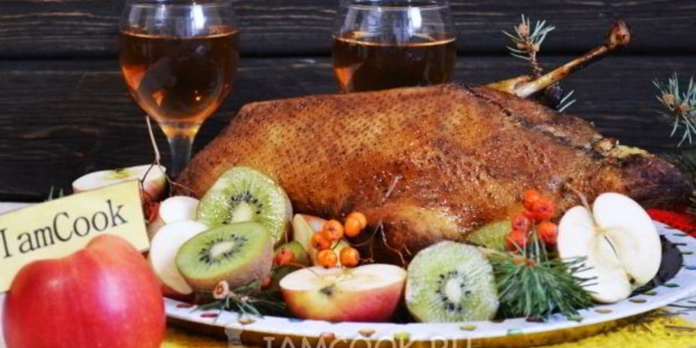 Рецепт утка, фаршированная рисом и грибами