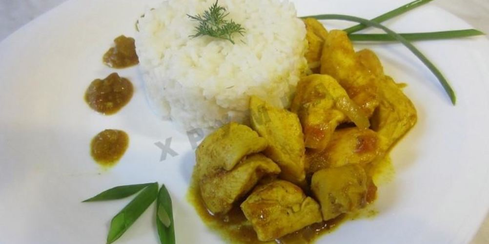 Рецепт вкусная курица в соусе карри с чесноком