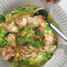 Рецепт Ягненок с бобами и зеленой фасолью