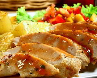 Запеченная индейка с медом, имбирем и соевым соусом