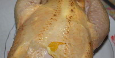 запеченная курица с апельсинами