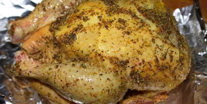 запеченная курица с апельсинами