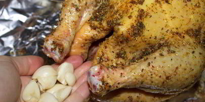 запеченная курица с апельсинами