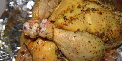 запеченная курица с апельсинами