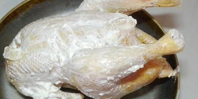 запеченная курица с лимоном и хурмой