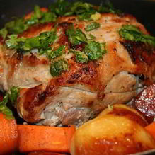 Рецепт Запеченной свинины с овощами под гремолатой