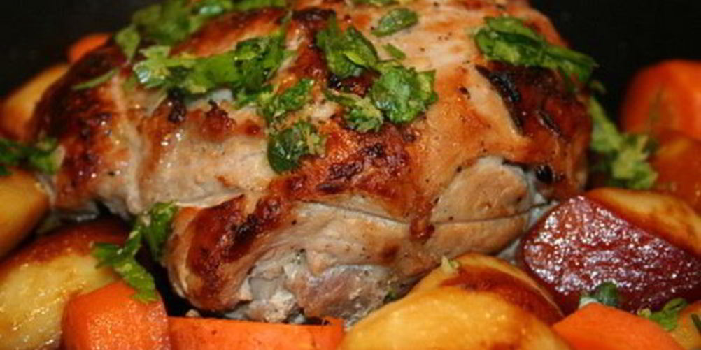 Рецепт запеченная свинина с овощами под гремолатой