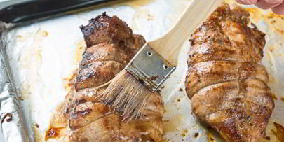 запеченное бедро индейки в медовой глазури