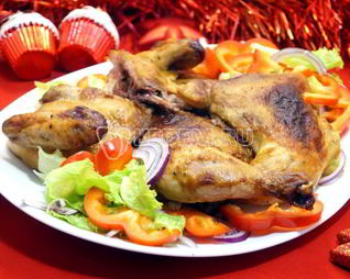 Запеченный цыпленок с медово-горчичной корочкой