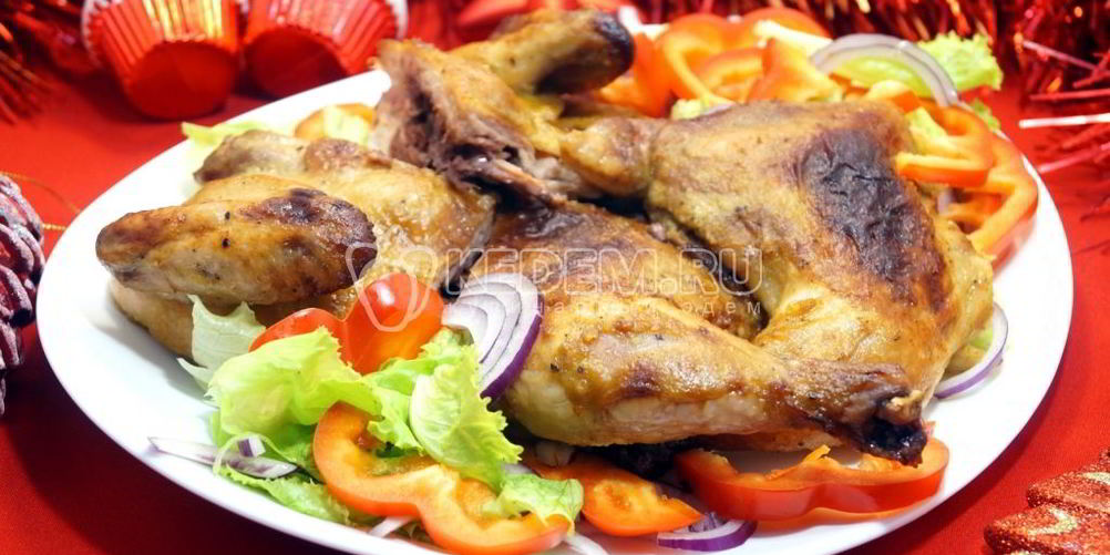 Рецепт запеченный цыпленок с медово-горчичной корочкой